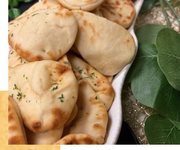 freshly made naan bread 